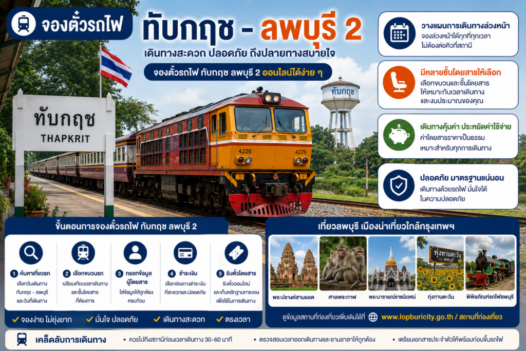 จองตั๋วรถไฟ ทับกฤช - ลพบุรี2